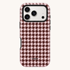 Cuppa Red Houndstooth phone case