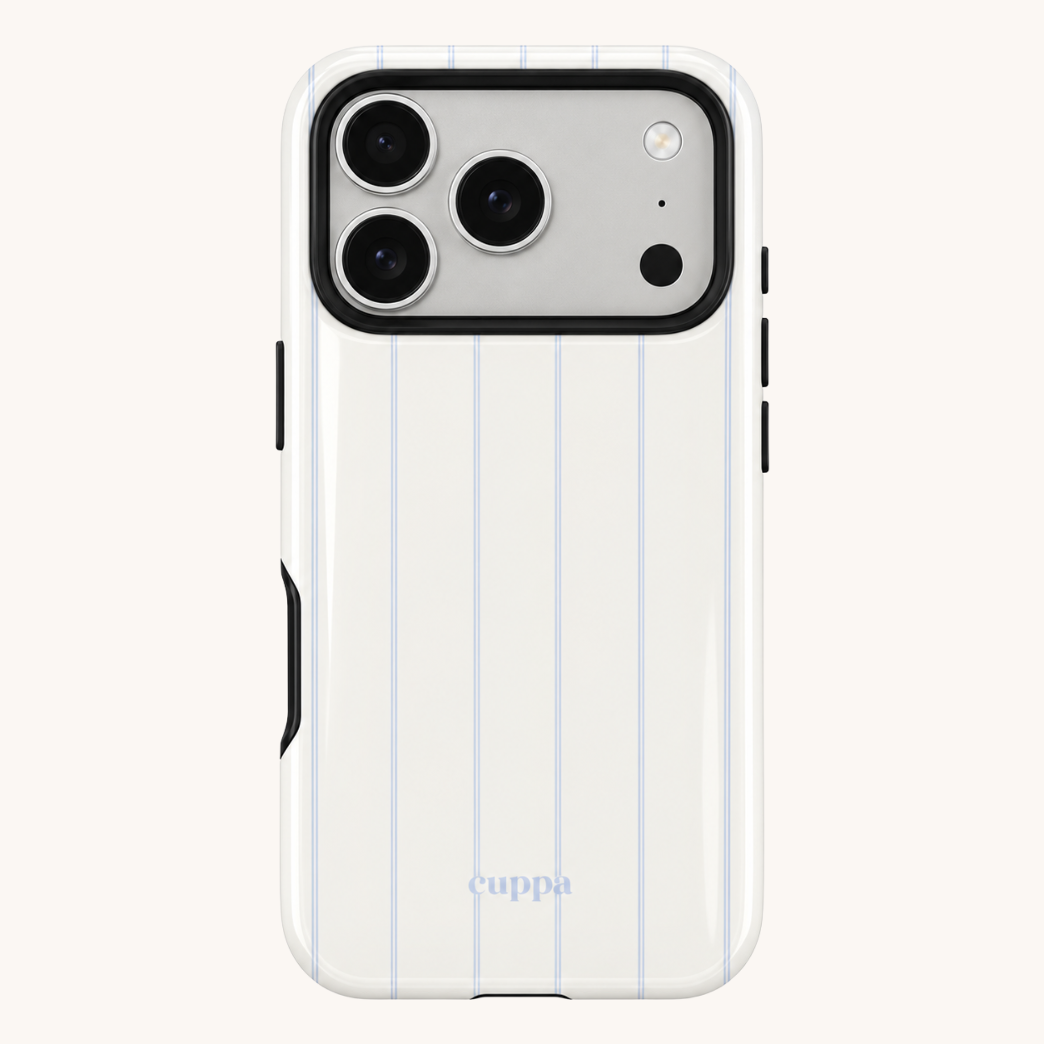 Cuppa Light Blue Stripes phone case colorway swatch