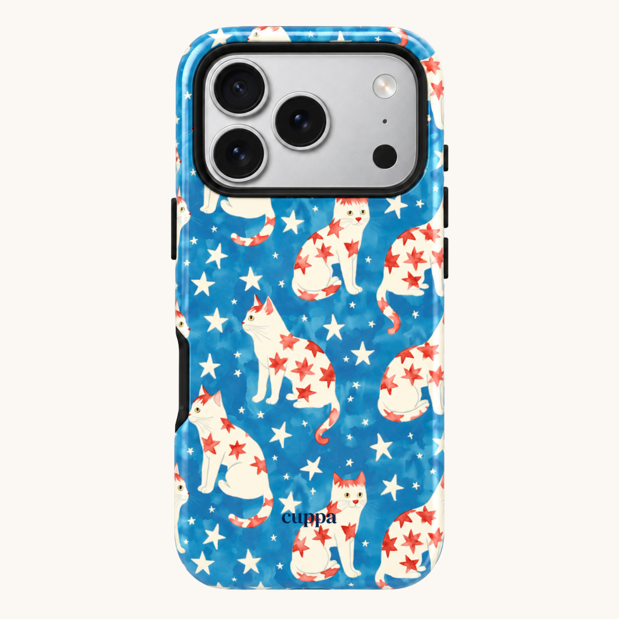 Cuppa Cat in Starry Night phone case