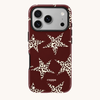 Cuppa Leopard Star Burgundy phone case